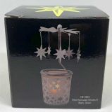 PORTA VELA CARRUSEL CRISTAL/METAL  ESTRELLA