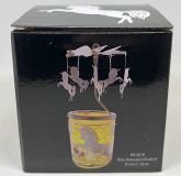 PORTA VELA CARRUSEL CRISTAL/METAL  UNICORNIO