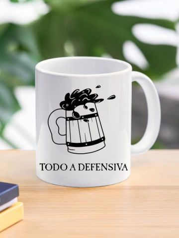 Mug de Porcelana + decoración  a doble cara DEFENS