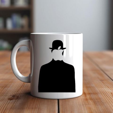 Mug de Porcelana + decoración  a doble cara MANZAN